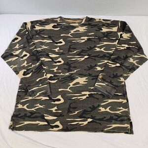 Y2K Camo Waffle Thermal Mens XL Clutch Jeans Skater Grunge 2000s